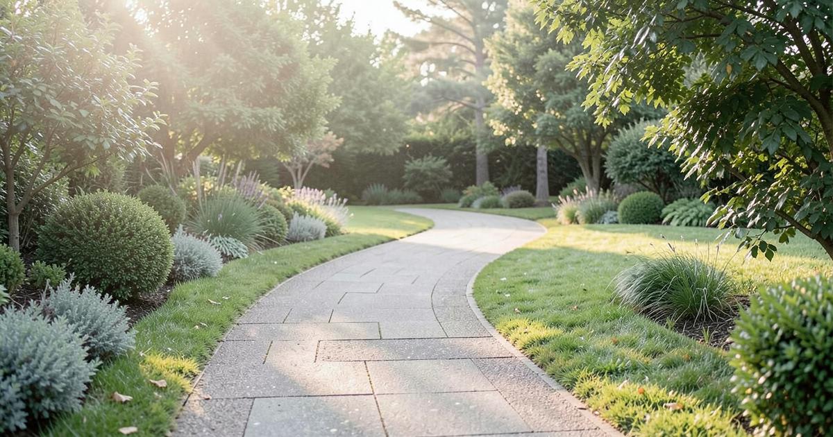 A quiet pathway symbolizing a fresh start after a housing decision during divorce